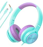 Kids Headphones with 3.5mm & USB C Headphones for Kids for School, Over-Ear for Boys Girls, Folda...