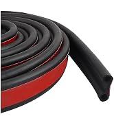 24.6Ft Truck Tonneau Cover Seal,Camper Shell Seal Rubber Weather Stripping with Double Hole,Unive...