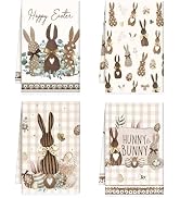 InIsaJace Easter Kitchen Towels Set of 4, Farmhouse Hunny Bunny Easter Dish Towels Gifts for Cook...