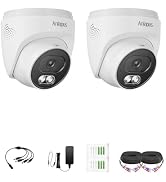 Anlapus 2 Pack 4K Security Cameras for Home Surveillance, 8MP Outdoor Indoor Wired CCTV Add-On Do...