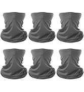 6 Pieces Summer Face Cover Scarf Mens Neck Gaiter For Men Women UV Protection Face Breathable Sun...