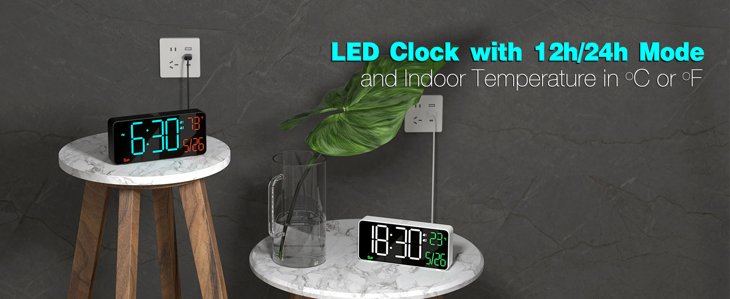 6.7in digital clock