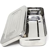 Stainless Steel Surgical Medical Dental Sterilizer Instrument Box, Organizer Jewelry/Tools Storag...