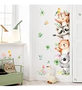 Jungle Animals Wall Decals, Safari Animals Elephant Koala Raccoon Squirrel Wall Stickers Peel and...