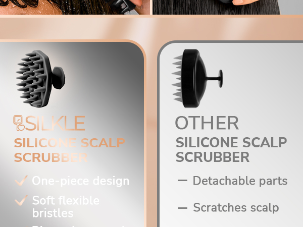silicone scalp massager scalp massager brush one piece durable easy grip daily use hair scalp brush