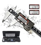 KETOTEK Digital Caliper Measuring Tool, IP54 Waterproof Stainless Steel Electronic Vernier Calipe...