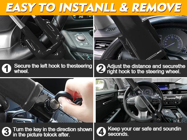 baston para carro car security club steering wheel lock