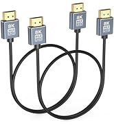 Ultra Thin 8K HDMI Cable 2FT 2-Pack, Slim Flexible Short HDMI Cord 2 Foot | Ultra Thin Flexible H...