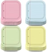 Naozinebi 48Pcs Back to School Notebook Plates Pastel First Day of School Disposable Tableware Sq...