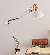 juttilax 360° Adjustable Metal Desk Lamp with Clamp, Swing Arm Gooseneck Table Light, Multi-Joint...