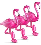 Inflatable Pink Flamingo Party Decorations - (3 Pack) 28" Large Blow-Up Flamingos, Realistic Anim...