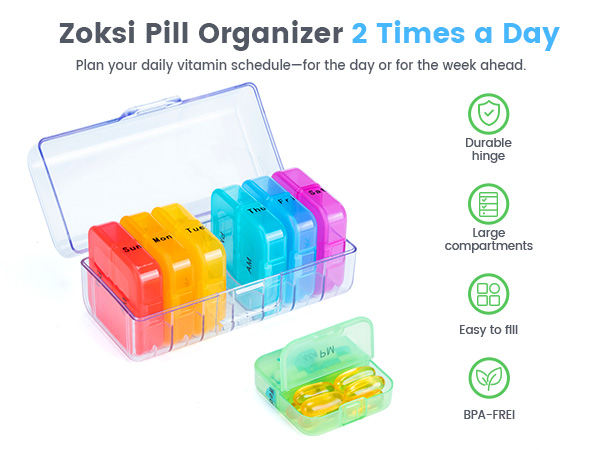 pill organizer 2 times a day