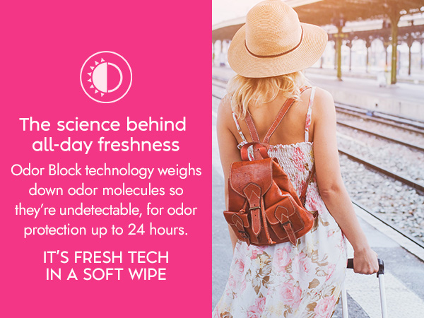 The science behind all-day freshness - Odor Bloack tech weighs down odor molecules