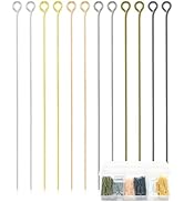 FIVEIZERO 900 PCS Eye Pins for Jewelry Making & Beading, Metal Loop Pin Findings for DIY Earrings...