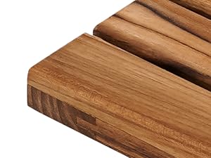 teak bath mat