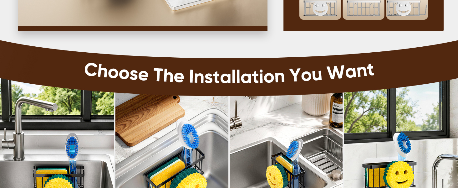sponge holder for kitchen sink