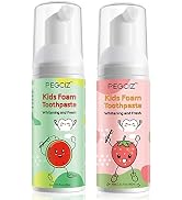 Foam Toothpaste Kids, Toddler Toothpaste with Low Fluoride, Kids Foam Toothpaste for U Shaped Too...