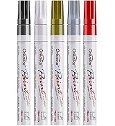 Overseas Paint Marker Pens - 5 Pack Permanent Oil Based Paint Markers, Medium Tip, Quick Dry and ...