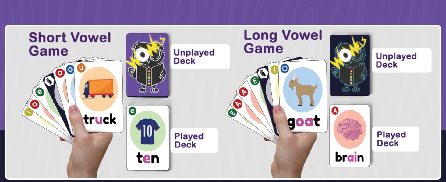 2 games in 1 long and short vowels games matching games with vowel sounds