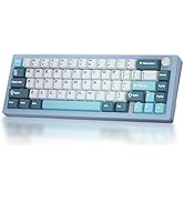 BOYI GMK67 65% Tri-Mode Compact Mechanical Keyboard,Gasket BT5.0/Type-C/2.4G Wireless South-Facin...