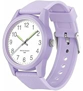 TENOCK Kids Analog Watches for Girls Boys Watches with Soft Band Learning Time 50M Waterproof Chi...