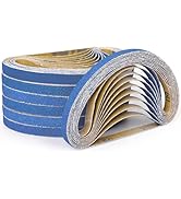 Shineboc 40-Piece 1/2 x 18 Inch Zirconia Sanding Belts 40-400 Grit, Heavy Duty Long-Lasting Mini ...
