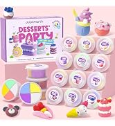 Air Dry Clay for Kids,12 Desserts Theme Party Foam Clay,Ultra Light Modeling Clay Kit, DIY Art an...