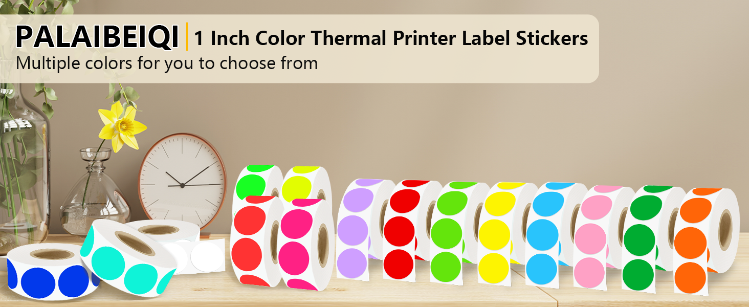 1 Inch Circle Thermal Sticker Labels