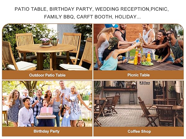 outdoor picnic coffee table cover with umbrella hole and zipper