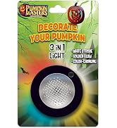 Pumpkin Masters Premium 3 in 1 Pumpkin Light – Versatile Pumpkin Lighting with White Strobe, Gold...