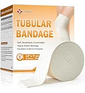Carbou Elasticated Tubular Support Bandage 3.5" x 11 yd (Size E), Soft Stockinette Tubing for Leg...