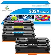 TRUE IMAGE Compatible Toner Cartridge Replacement for HP 202A CF500A 202X Color Pro MFP M281fdw M...