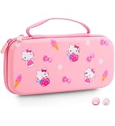 HYPERCASE Pink Travel Carrying Case for Nintendo Switch or OLED, Cute Portable Switch Carry Bag o...