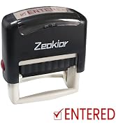 Entered Stamp, Entered Self Inking Rubber Stampers for Office - Business, Accounting, Bookkeeping...