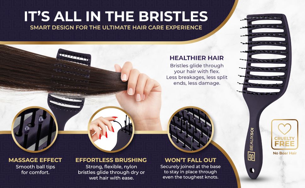beauxsoi Vented detanger Wet Hairbrush