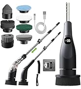 LIVINGPRO Electric Spin Scrubber with Smart LCD Display, Cordless Scrubber for Bathroom Cleaning,...