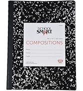 School Smart Semi-Stiff Ruled Composition Book, 9-3/4 x 7-1/2 Inches, 100 Sheets