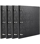 WOT I Telescoping 3 Ring Binder 4PCS, Flexible Binder with Elastic Rubble Spine+Heavy Duty Round ...
