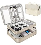 SELLYFELLY Electronics Travel Organizer, Double Layer Cable Organizer Bag Watreproof Electronics ...