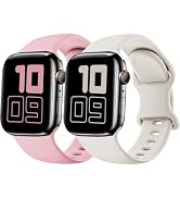 Silicone Strap Compatible with Kids Apple Watch Band 38mm 40mm 41mm 42mm 44mm 45mm 46mm, Soft Spo...
