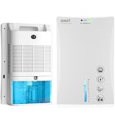 Posdry Dehumidifier for Home,68oz Dehumidifier with Drain Hose,Auto Shut-off Dehumidifier for Bas...