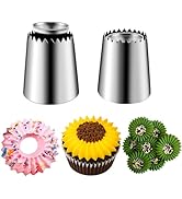 Suuker Sultan Tube Piping Tips Set, Stainless Steel Cake Decorating Tips, Frosting Icing Tips for...