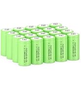 Fuspower NiMH 2/3AA Rechargeable Battery 1.2V 650mAh Button Top Batteries for Garden Solar Light ...