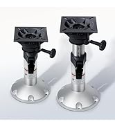 Manumarine Aluminum Adjustable Height Locking Boat Seat Pedestals 13 to 18 Inches for Boat Seats(...