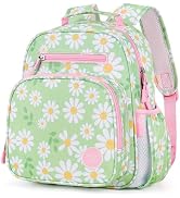 mibasies Toddler Backpacks for Girls 2-4: Little Kid Bookbag for Preschool Prek Daycare Daisy Green