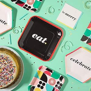 Hallmark Celebrations Party Supplies, Eat, Celebrate, Be Merry
