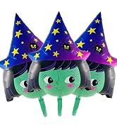 HADCKJA Halloween Witch Balloon Cute Witch Head Balloons Witch Foil Balloons for Witch-Themed Par...