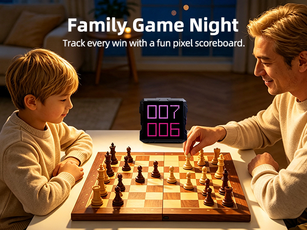 Family Game Night Pixel Light