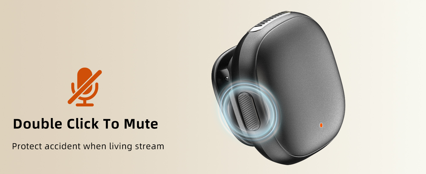 content creator microphone clip on with mute