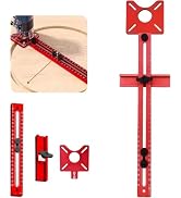 4 in 1 Router Milling Groove Bracket,Aluminum Alloy Router Circle Cutting Jig,Router Guide for Cu...